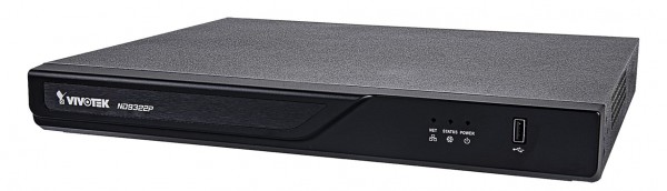 VIVOTEK ND9322P-v2 Netzwerkvideorekorder mit 8 Kanälen, 2 HDD, 8x PoE