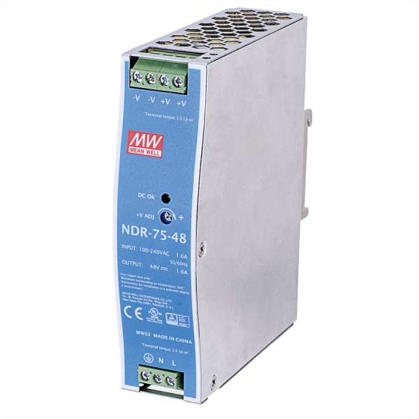 MEAN WELL NDR-75-48 Industrie DIN-Rail Netzteil, 48VDC/75W