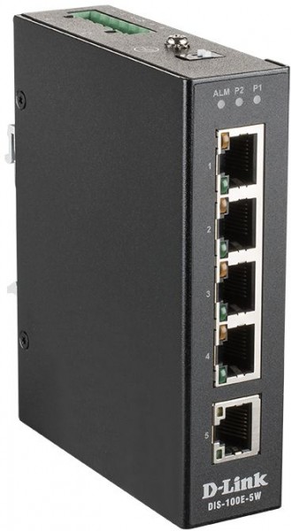 D-Link DIS-100E-5W Industrial Switch 5-Port Unmanaged Layer2 Fast Ethernet