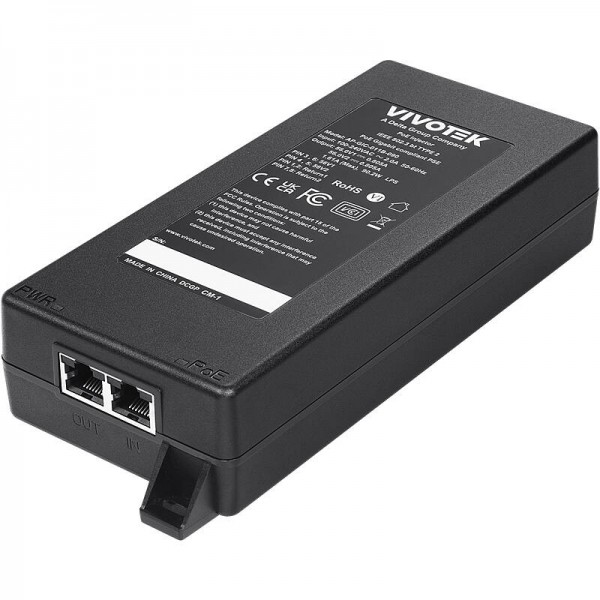 VIVOTEK AP-GIC-011B-090 Indoor Gigabit UPoE Injector, 90W