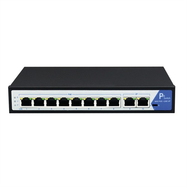 VALUE PoE+ Gigabit Ethernet Switch, 8+2 Ports