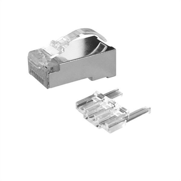 ROLINE Modular Plug geschirmt, Kat.6 (Class E), Bogen-Rasthebel, 10 Stck