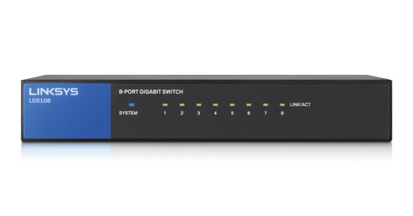 Linksys LGS108 8-Port Desktop Gigabit Switch für Unternehmen