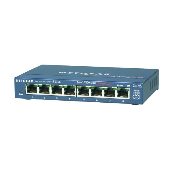 FS108 Desktop Switch, 8x RJ-45