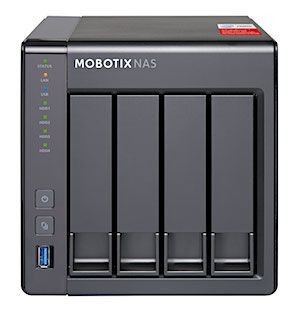 MOBOTIX NAS mit 4 Einschüben, 16 Kanäle, Tower, max. 36TB