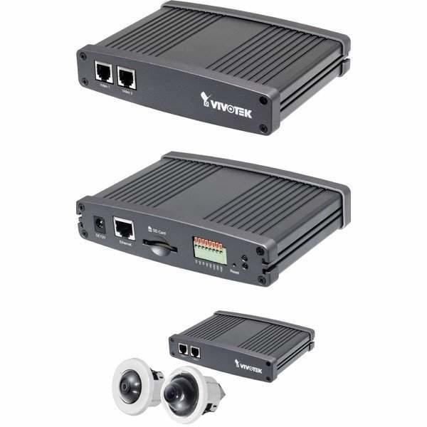 VIVOTEK VC8201-M33(8m) Split Netzwerkkamera System mit 2 Bildsensoren: 2x 5MP Fisheye mit je 8m Kabe