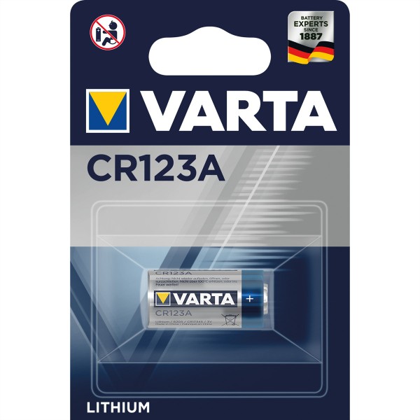 VARTA Photo-Lithium Knopfzelle CR-123A, 3V