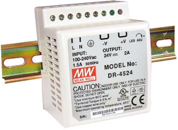 MEAN WELL DR-45-24 Hutschienennetzteil 45W 24V DC