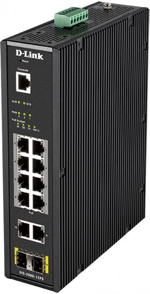 D-Link DIS-200G-12PS Netzwerk-Switch Managed L2 , Gigabit Ethernet (10/100/1000), Power over Etherne