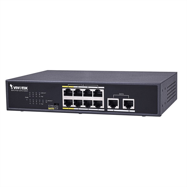 VIVOTEK AW-FET-100C-120 PoE Fast Ethernet Switch, Budget 120W