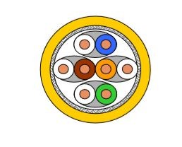 Draka Verlegekabel UC1500 HS22, Cat 7A, S/FTP, PiMF, orange, 100m Ring