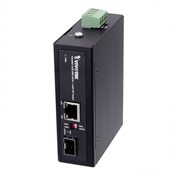 VIVOTEK AW-IHU-0200 Industrieller Gigabit Switch, bis -40°C, Budget 60W