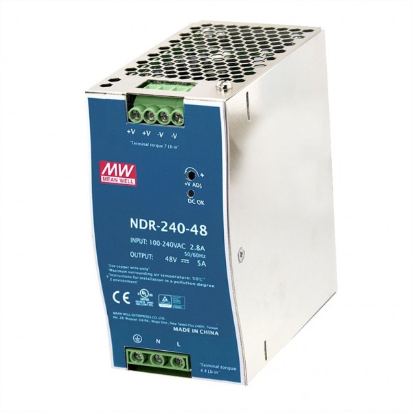 MEAN WELL NDR-240-48 Industrie DIN-Rail Netzteil, 48VDC/240W